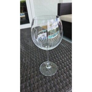 Lenox Spicy Balloon 9.5" Stemmed Red Wine Glass w Etched Design